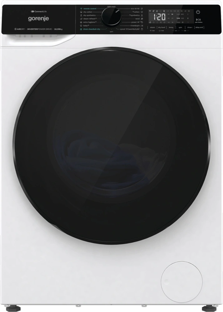 Gorenje WD2PA1X64ADW fehér, max.1400.ford, 10,5/6kg, mosó-szárítógép