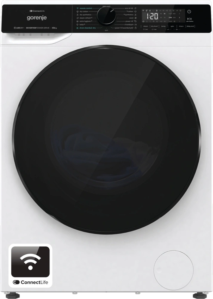 Gorenje WD2PA854ADW fehér, max.1400.ford, 8/5kg, mosó-szárítógép