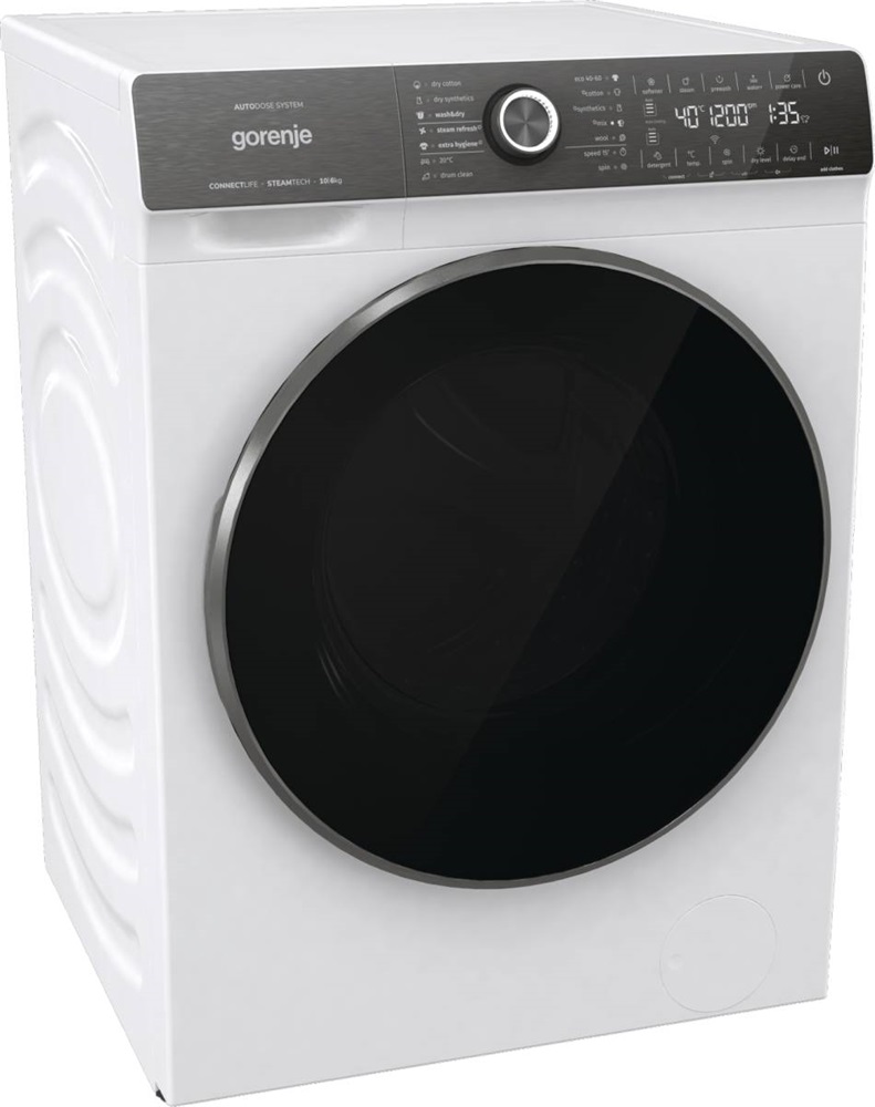 Gorenje WD2S164ADSWA fehér, elöltöltős, max.1400ford., 10 kg/6 kg, mosó-szárítógép