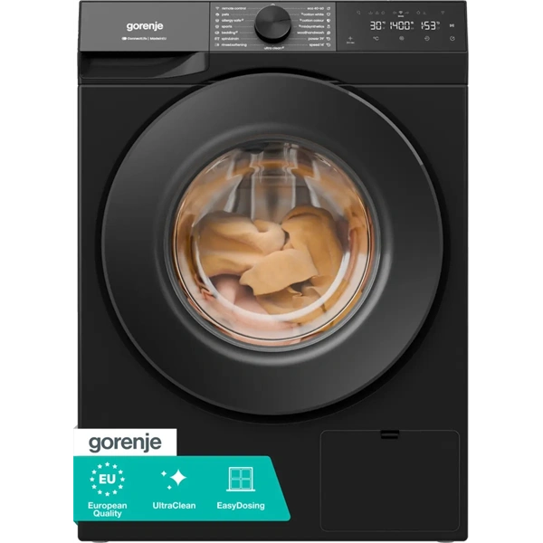 Gorenje WG484A31B fekete, elöltöltős, 8 kg, 1400 ford./perc, mosógép