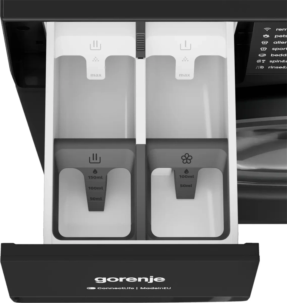 Gorenje WG484A31B fekete, elöltöltős, 8 kg, 1400 ford./perc, mosógép
