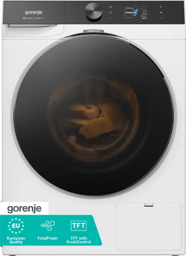Gorenje WG894A25 fehér, elöltöltős, 9 kg, 1400 ford./perc, WiFi, gőzfunkció, mosógép