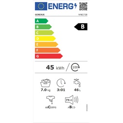 Gorenje WNEI72B 7 kg elöltöltős mosógép (Újszerű)