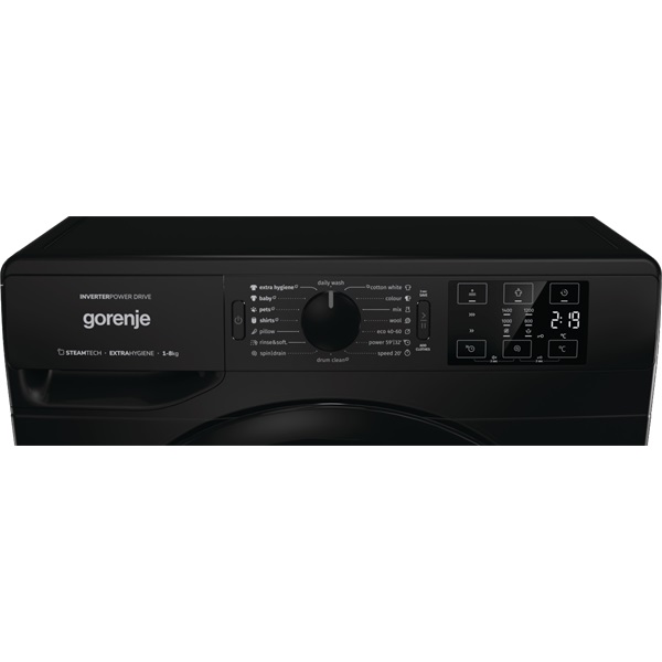 Gorenje WNEI84AS/B fekete 8 kg elöltöltös mosógép