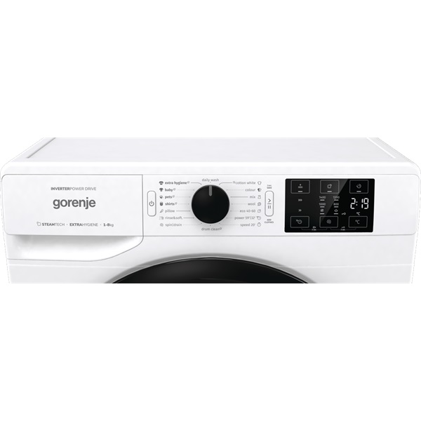 Gorenje WNEI84BS fehér, elöltöltős, max.1400ford., 8 kg, mosógép