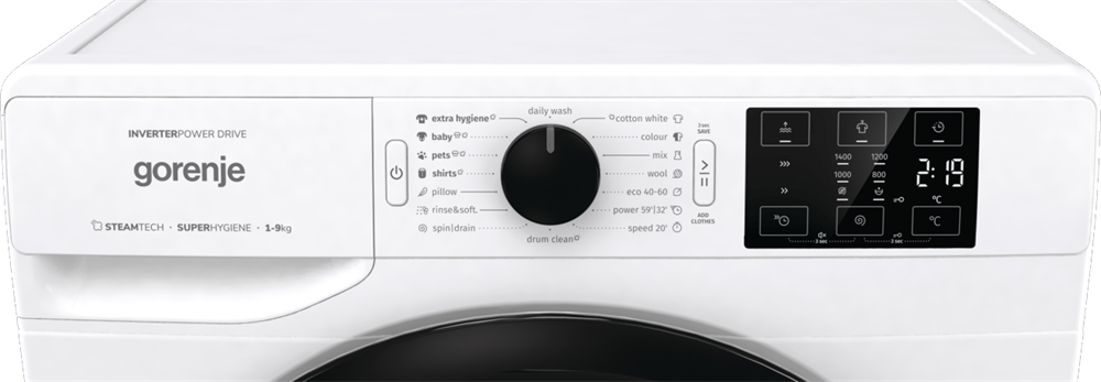 Gorenje WNEI94ADS fehér, elöltöltős, max.1400ford., 9 kg, mosógép