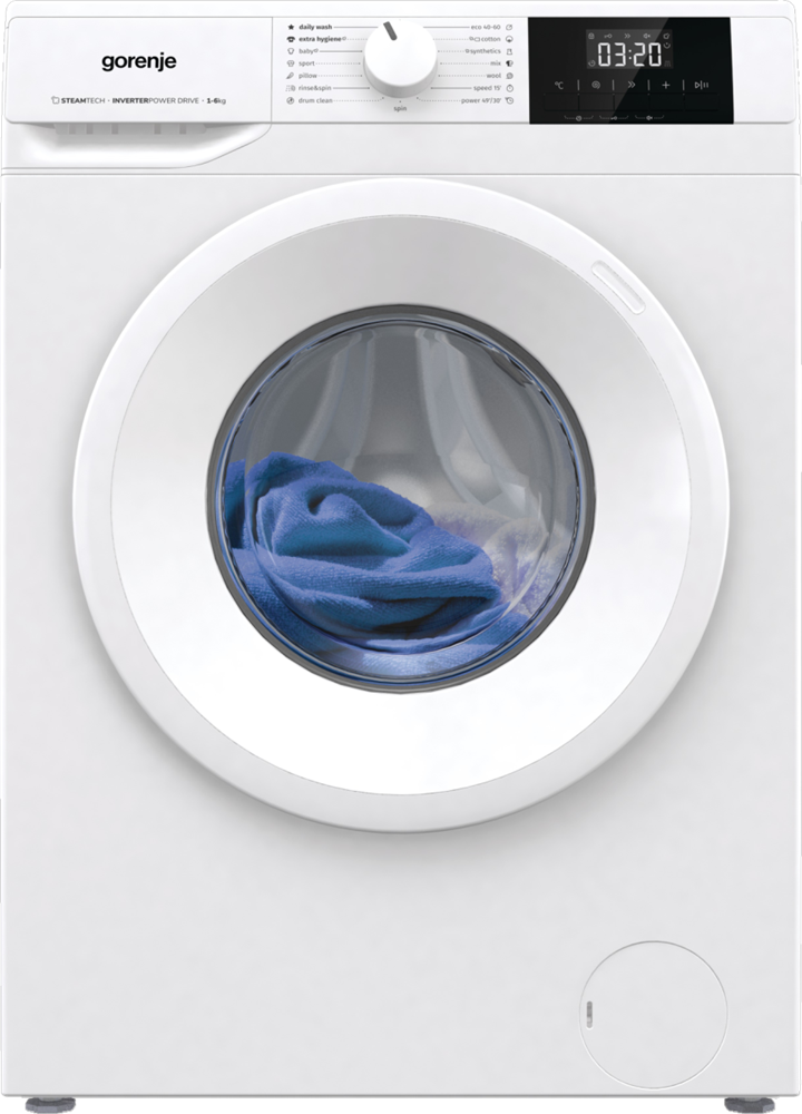 Gorenje WNGPI61SBS fehér, elöltöltős, keskeny, max.1000ford., 6 kg, mosógép