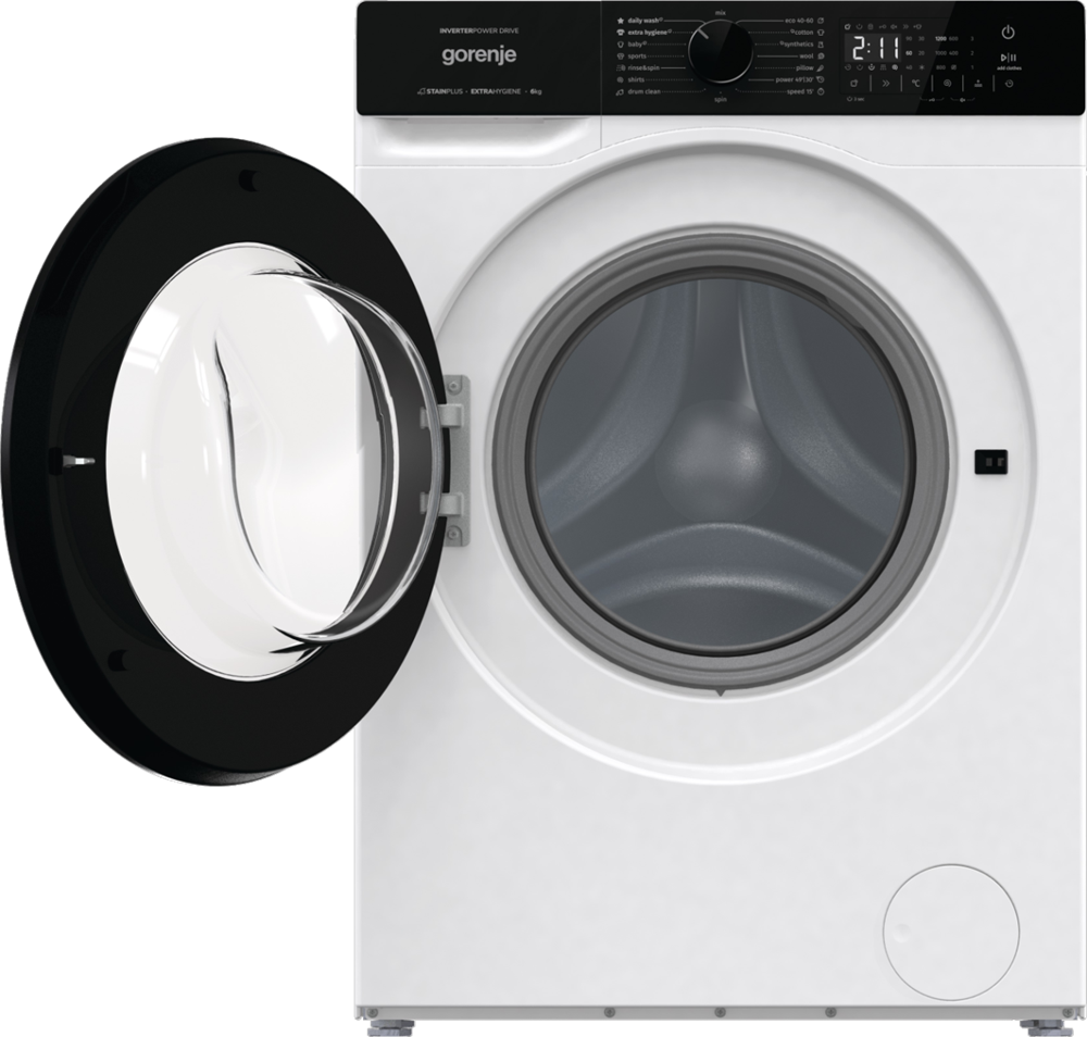 Gorenje WNHA62SASEU fehér, elöltöltős, keskeny, max.1200ford., 6 kg, mosógép