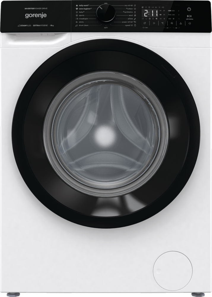 Gorenje WNHA62SASEU fehér, elöltöltős, keskeny, max.1200ford., 6 kg, mosógép