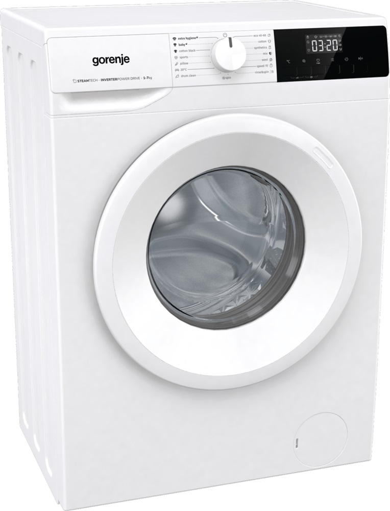 Gorenje WNHPI72SCS fehér, elöltöltős, keskeny, max.1200ford., 7 kg, mosógép