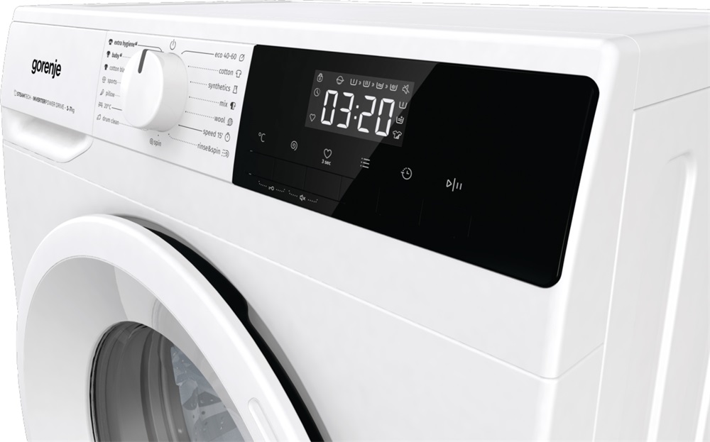 Gorenje WNHPI72SCS fehér, elöltöltős, keskeny, max.1200ford., 7 kg, mosógép