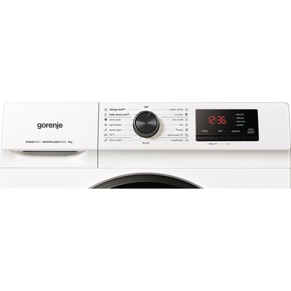 Gorenje WNHVB60SES fehér, elöltöltős, keskeny, max.1000ford., 6 kg, mosógép (Újszerű)
