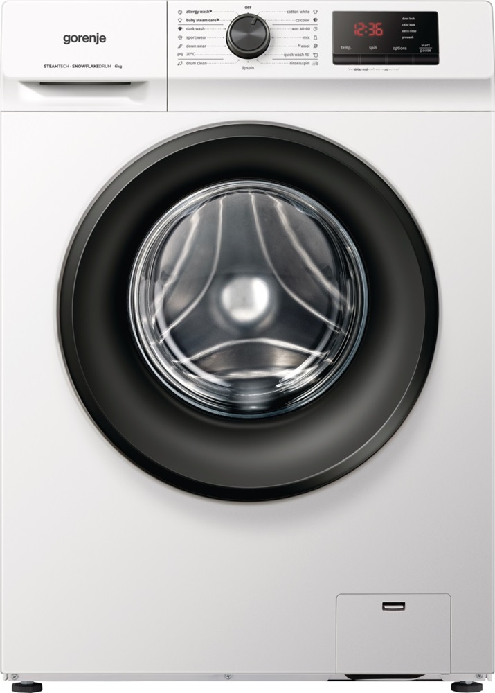 Gorenje WNHVB60SES fehér, elöltöltős, keskeny, max.1000ford., 6 kg, mosógép