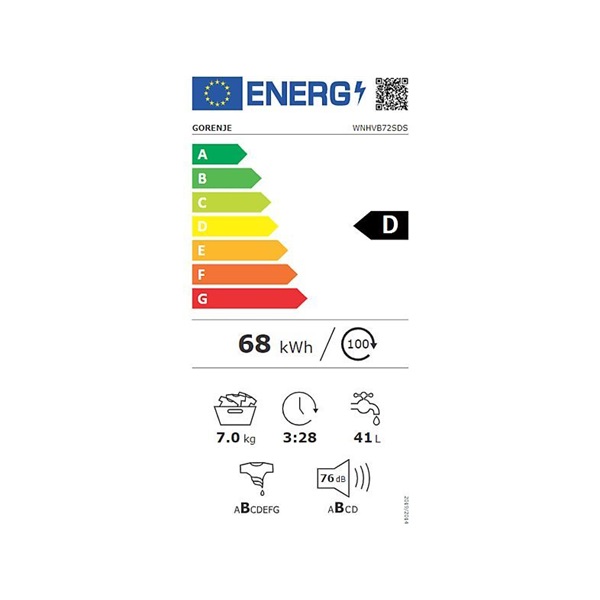 Gorenje WNHVB72SDS elöltöltős mosógép (Használt - A)