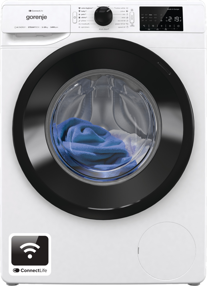 Gorenje WPNEI14A2SWIFI fehér, elöltöltős, max.1400ford., 10 kg, mosógép
