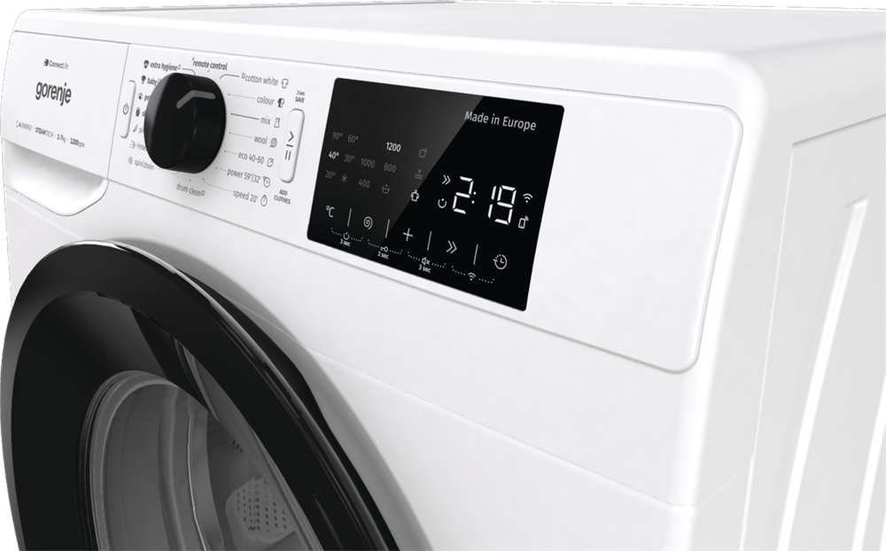 Gorenje WPNEI72A1SWIFI fehér, elöltöltős, max.1200ford., 7 kg, mosógép