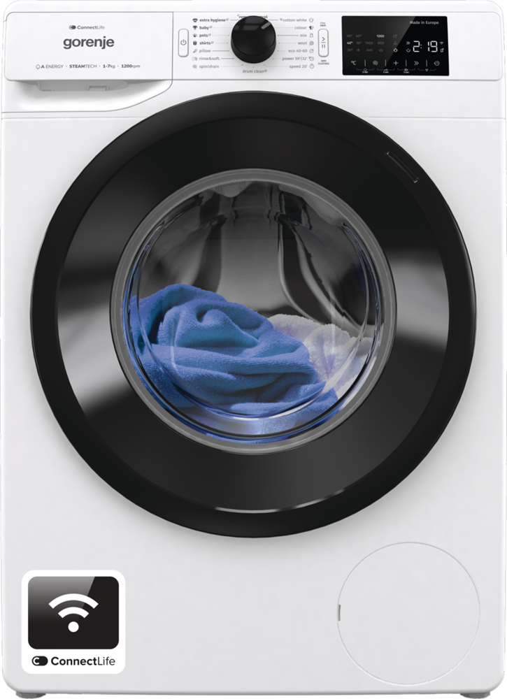 Gorenje WPNEI72A1SWIFI fehér, elöltöltős, max.1200ford., 7 kg, mosógép