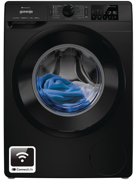 Gorenje WPNEI84A1SW/B fekete, elöltöltős, max.1400ford., 8 kg, mosógép
