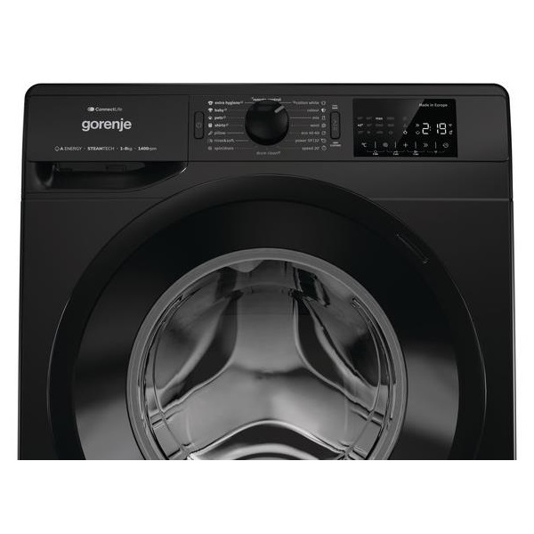 Gorenje WPNEI84A1SW/B fekete, elöltöltős, max.1400ford., 8 kg, mosógép