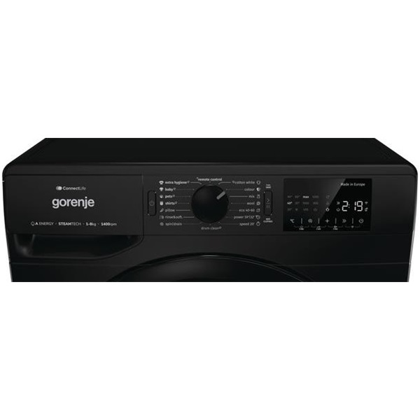 Gorenje WPNEI84A1SW/B fekete, elöltöltős, max.1400ford., 8 kg, mosógép