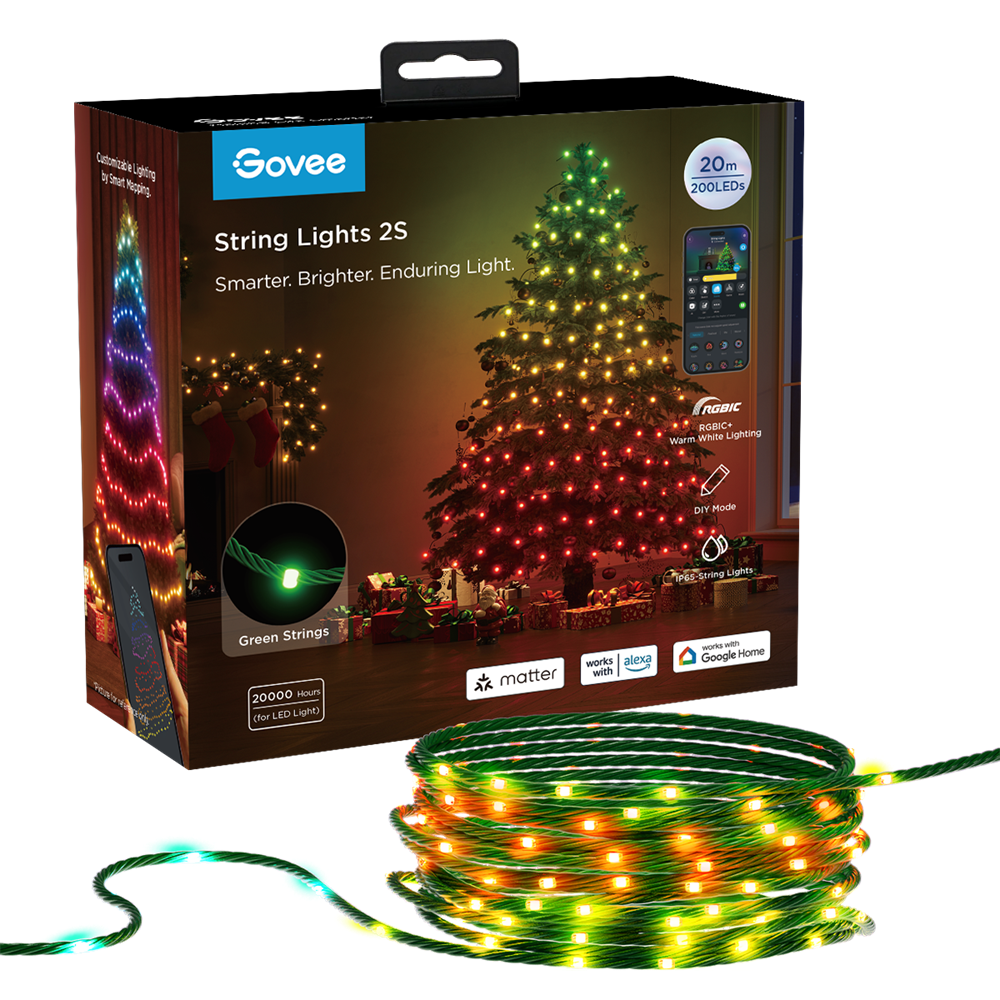 Govee GOVH80C4 RGBIC Smart WiFi c/ Matter/IP65/2S/20M LED fényfüzér