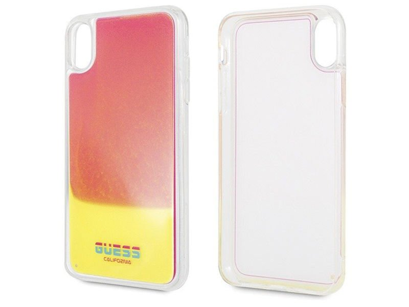 Guess iPhone XR homok/pink sötétben világító tok