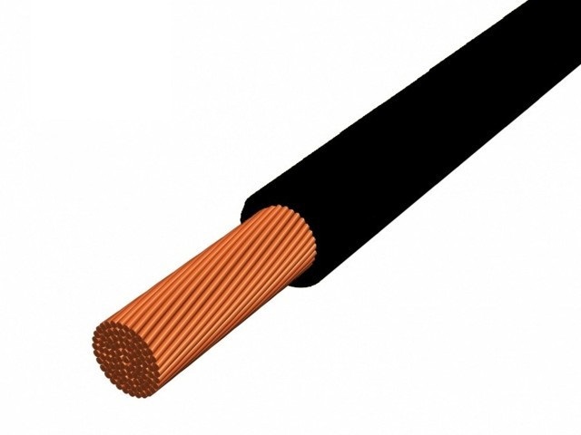 H07V-K 1x10 mm2 fméter Mkh fekete sodrott vezeték