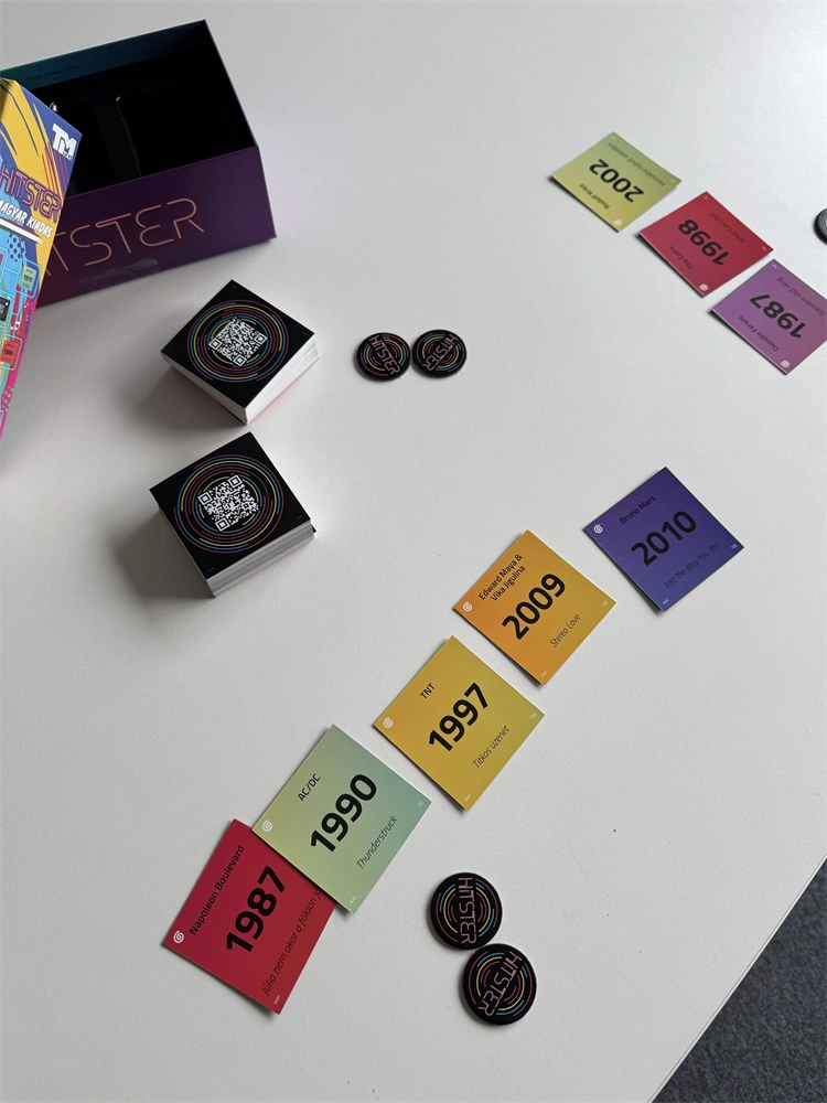 HITSTER magyar kiadás zenés partijáték