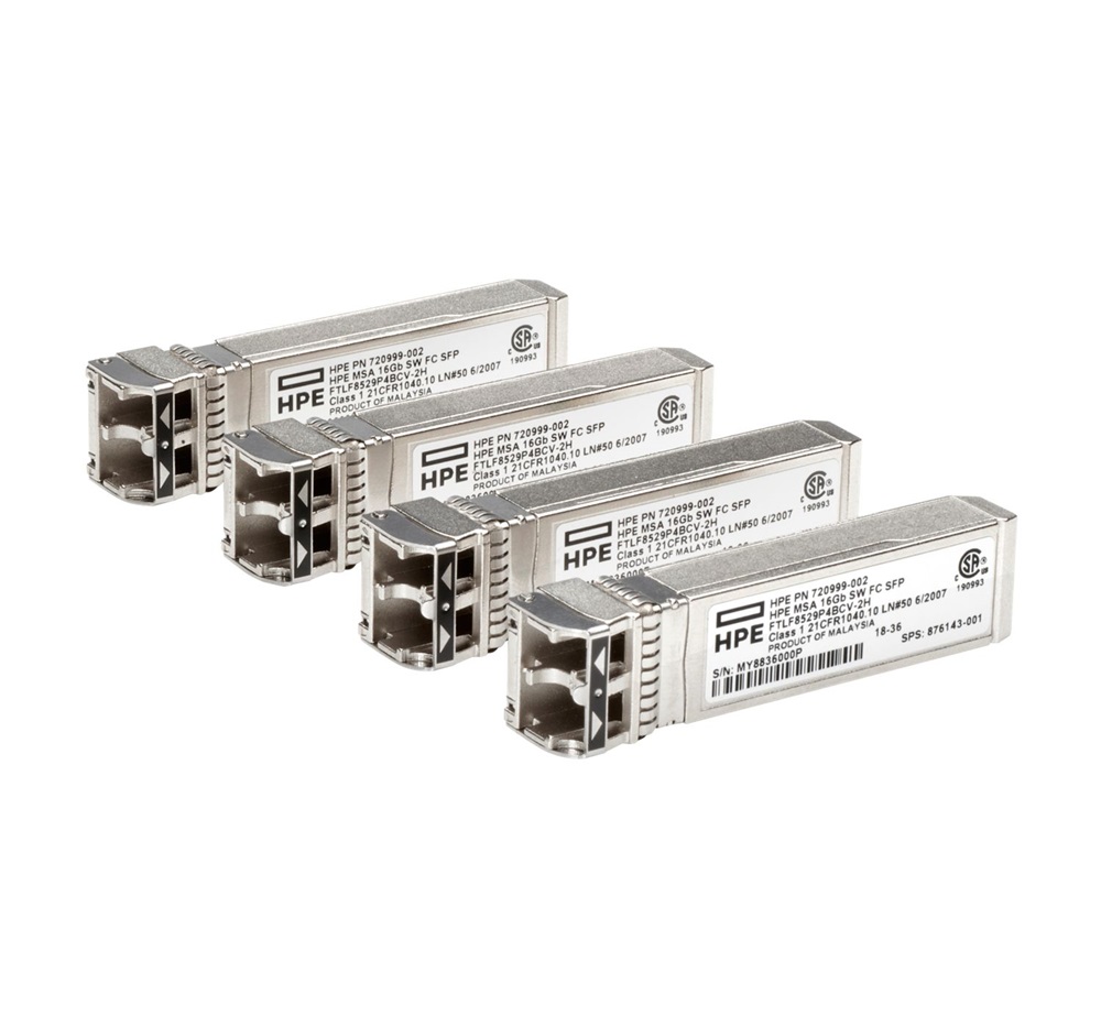 HPE C8R24B MSA 16Gb Short Wave Fibre Channel SFP+ 4-pack Transceiver
