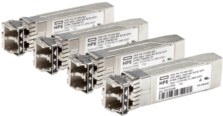 HPE C8R25B MSA 10Gb Short Range iSCSI SFP+ 4-pack Transceiver