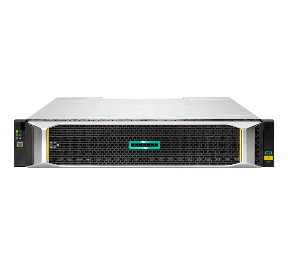 HPE P84171-B25 MSA 2060 SFF 2 x 10/25GbE iSCSI 2 x 1.92TB SSD 12 x 2.4TB HDD 4 x 10Gb iSCSI