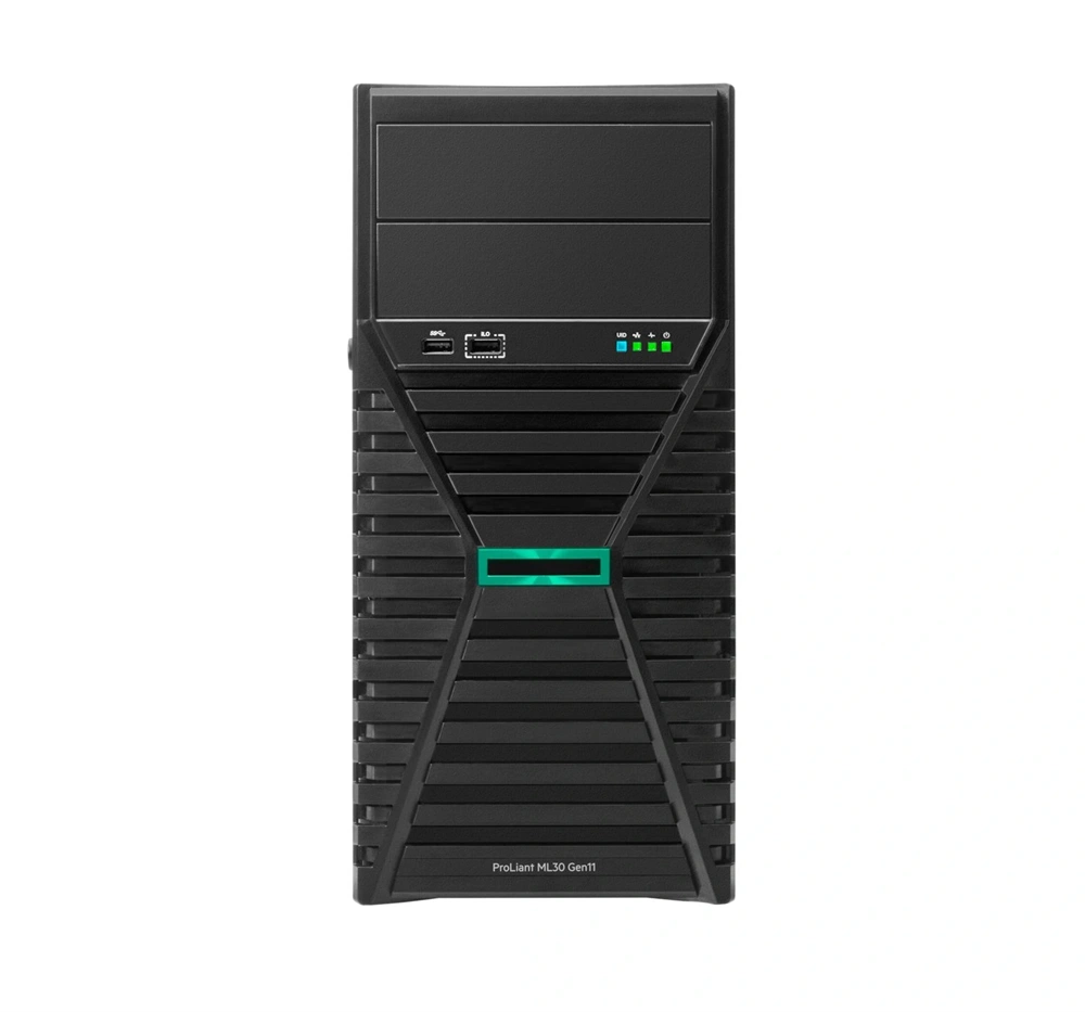 HPE P87463-425 ProLiant ML30 Gen11 6325P 3.5GHz 4c 1P 1x32GB-U 4LFF 2x960GB SSD 1x1000W PS EU Server
