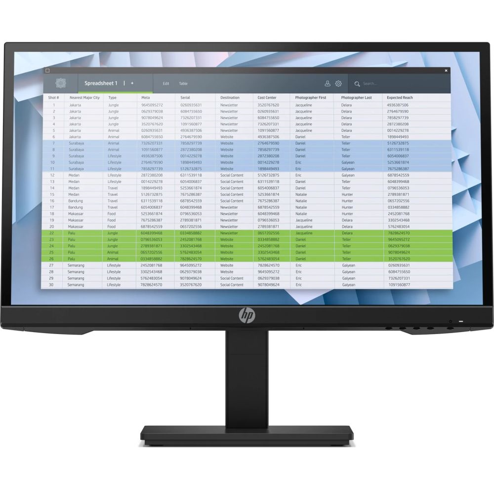 HP 21,5" P22h G4 FHD IPS VGA/HDMI/DP fekete monitor