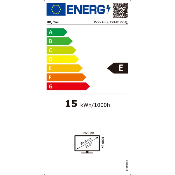 HP 22" P22v G5 FHD VA VGA/HDMI monitor