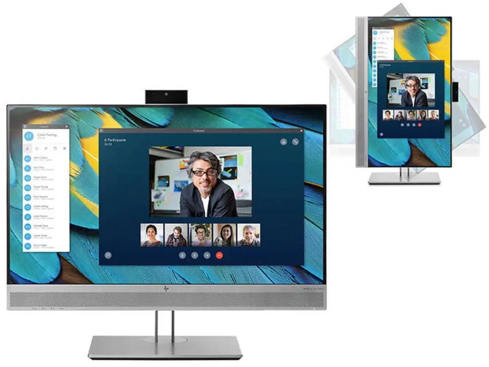 HP 23,8" EliteDisplay E243m FHD IPS VGA/HDMI/DP/USB/WEBCAM/hangszóró ezüst monitor (Használt A)
