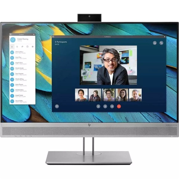 HP 23,8" EliteDisplay E243m FHD IPS VGA/HDMI/DP/USB/WEBCAM/hangszóró ezüst monitor (Használt A)