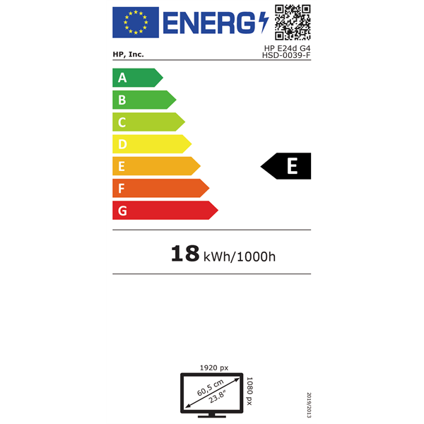 HP 23,8" EliteDisplay E24d G4 FHD IPS HDMI/2xDP/USB-C/WEBCAM/PIVOT LED monitor (Újracsomagolt)