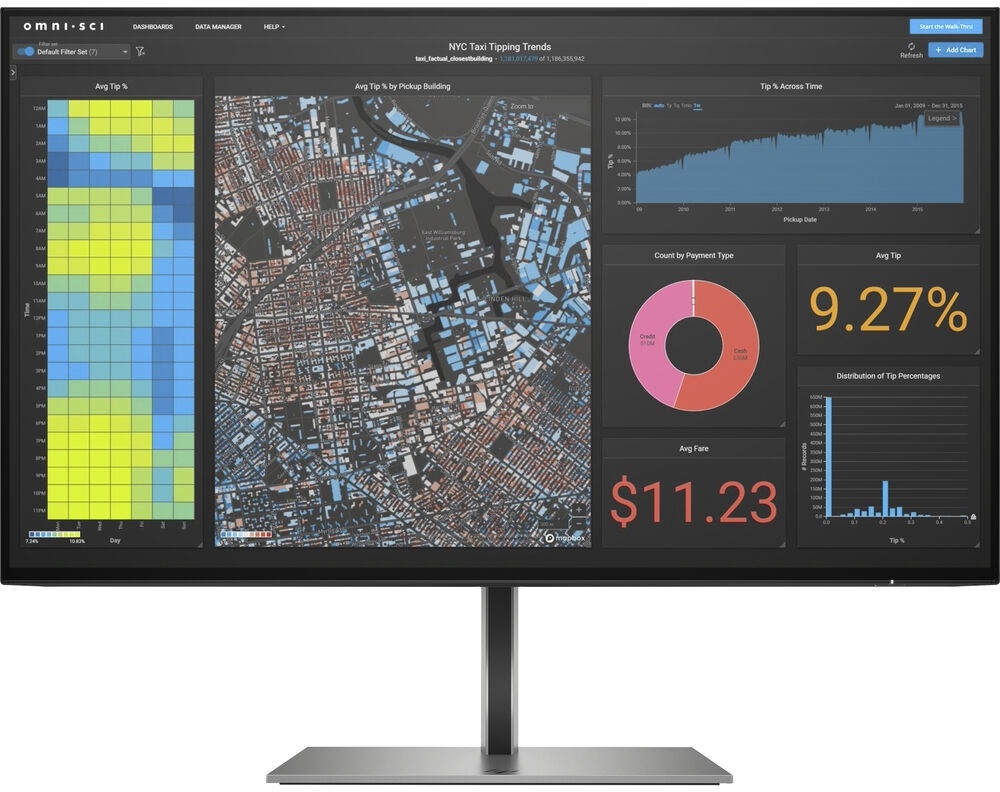 HP 23,8" Z24f G3 FHD IPS HDMI/DP/USB ezüst monitor (Használt A)