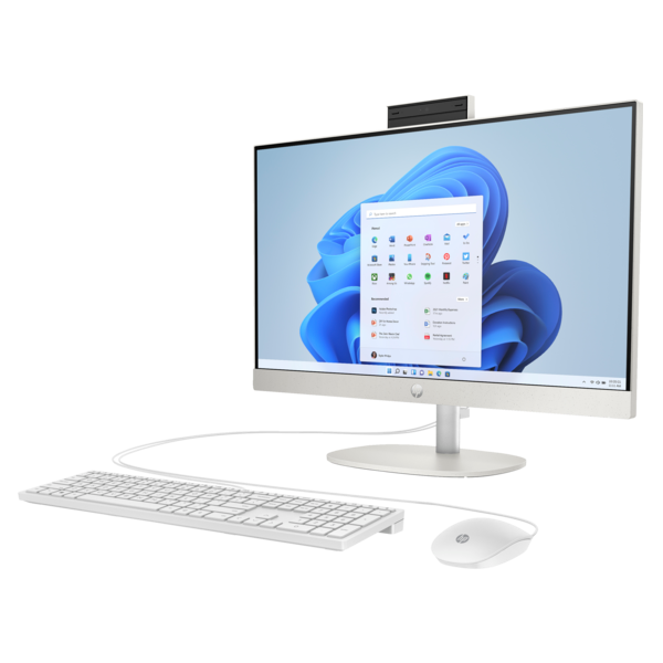 HP 24-cr0010nn 23,8"FHD/Core i3 N300/8GB/512GB/FreeDOS/fehér All-in-One asztali számítógép