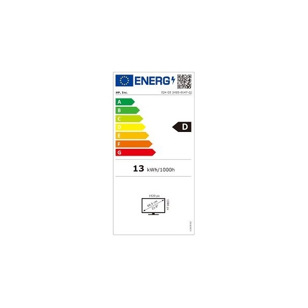 HP 24" E24 G5 FHD IPS VGA/HDMI/DP/USB fekete monitor (Használt A)