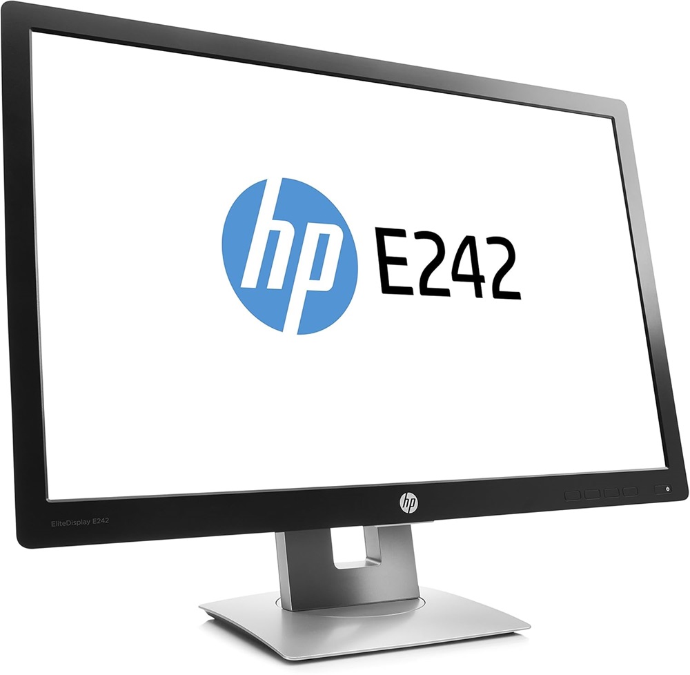 HP 24" EliteDisplay E242 WUXGA IPS VGA/HDMI/DP/USB fekete monitor (Használt A)