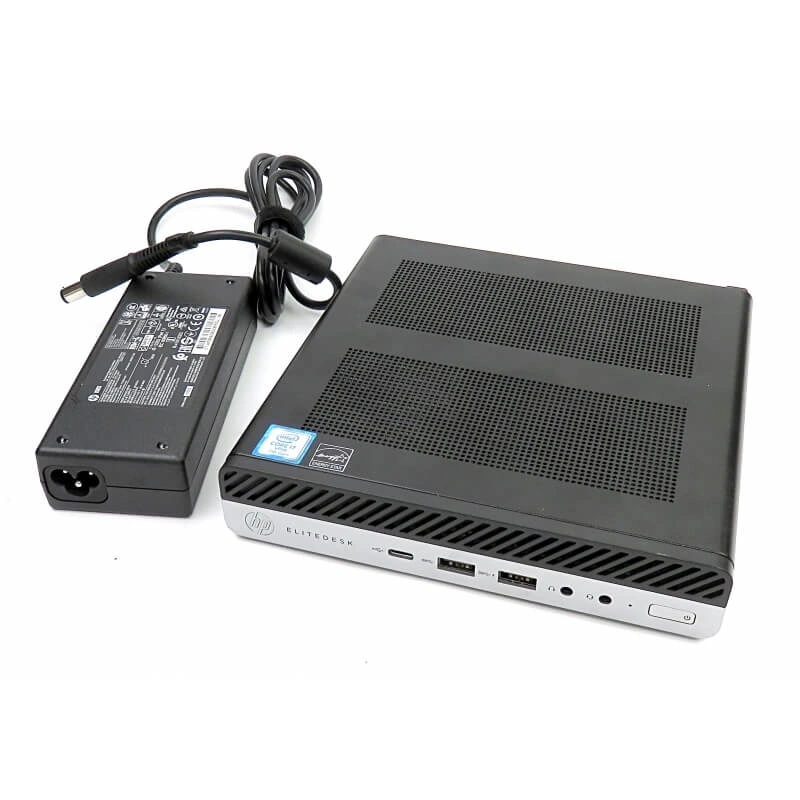 HP EliteDesk 800 G3 Micro/i5-7th/8GB/256GB/Win Pro COA/fekete asztali számítógép (Használt A+)