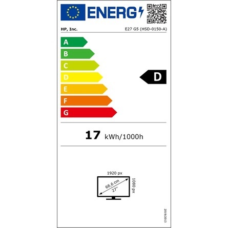 HP 27" EliteDisplay E27 G5 FHD IPS DP/HDMI/USB fekete-ezüst LED monitor