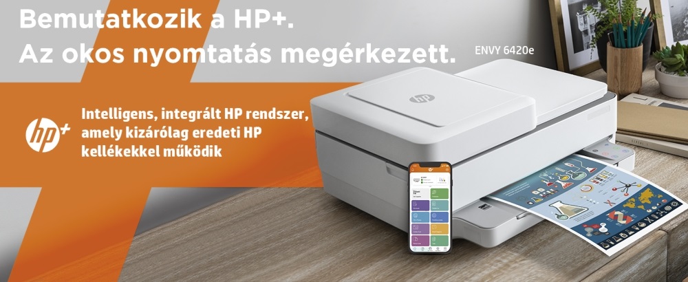 HP Envy Pro 6420E AiO multifunkciós tintasugaras Instant Ink ready nyomtató