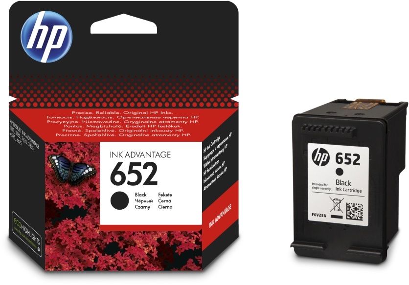 HP F6V25AE (652) fekete tintapatron