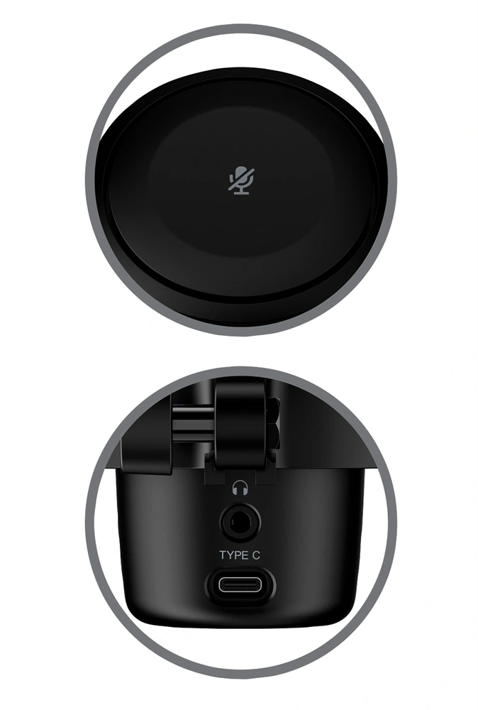 HP HYPERX DuoCast RGB fekete vezetékes mikrofon