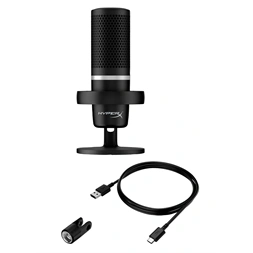 HP HYPERX DuoCast RGB fekete vezetékes mikrofon