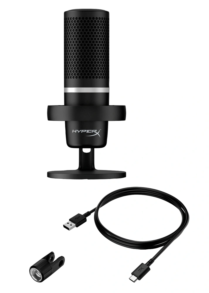 HP HYPERX DuoCast RGB fekete vezetékes mikrofon