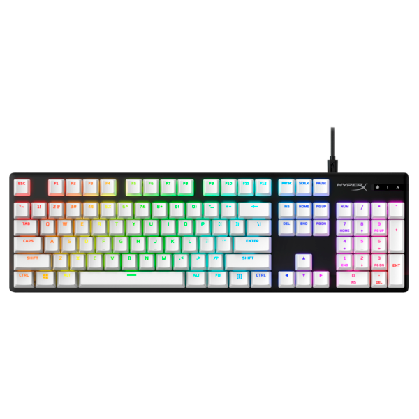 HP HYPERX PBT amerikai lokalizáció fehér teljes billentyűkészlet