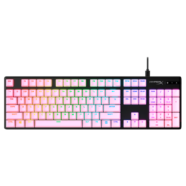 HP HYPERX PBT brit lokalizáció rózsaszín teljes billentyűkészlet